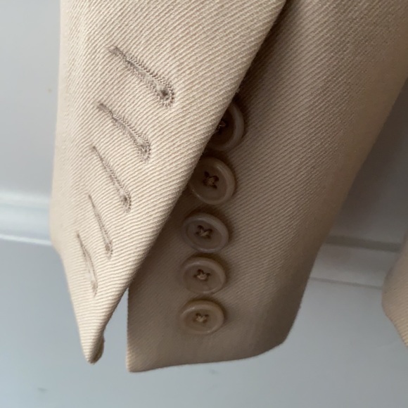 Khaki wool fitted blazer size 4 - Picture 8 of 8